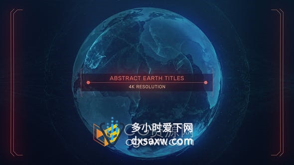 AE模板-HUD界面地球仪世界地图5G网络信息图表科学技术宣传视频