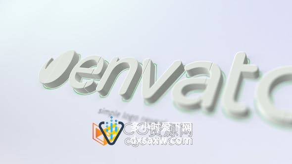 AE模板-雕塑边缘线条3D挤压LOGO现代设计风格视频片头