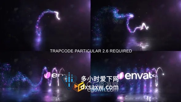 华丽彩色粒子特效动画Particals Logo宣传开场片头视频-AE模板