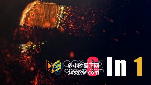 美丽炫酷粒子汇聚生成品牌标志LOGO片头-AE模板下载