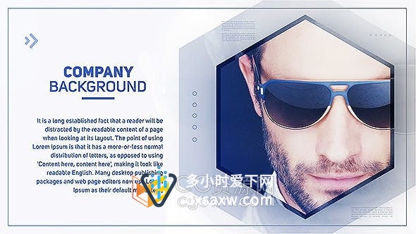 Corporate Slideshow企业幻灯片简约现代介绍宣传视频-AE模板
