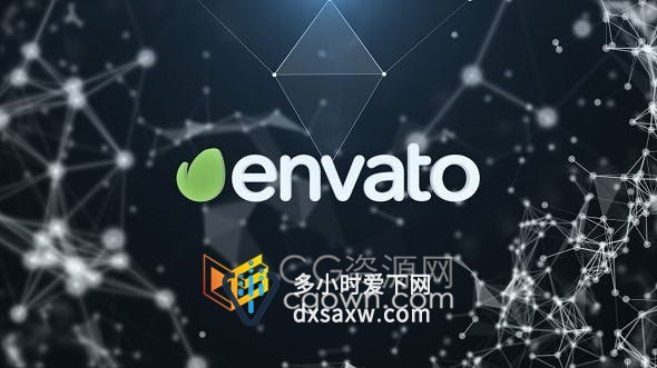 AE模板-故障抽搐点线面粒子动画LOGO片头还带Plexus2插件工程版