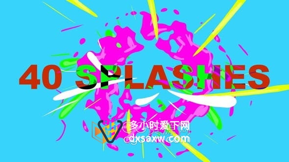 AE模板-40组卡通4K动画手绘飞溅MG图形效果视频素材