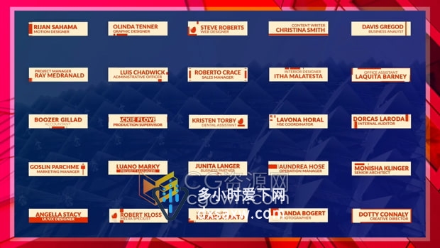 AE模板-25组图形动画视频字幕条文字标题设计