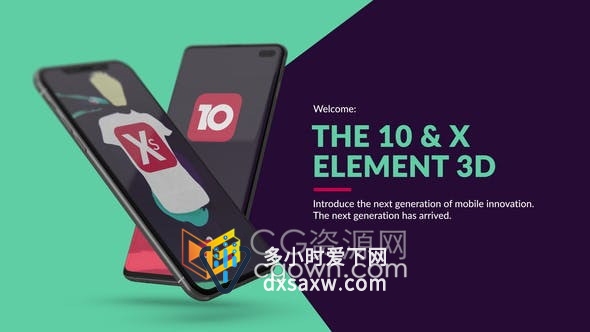 AE模板-PhoneX手机介绍App应用程序设计产品介绍推广视频动画