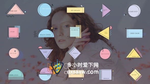 AE模板-Modern Titles现代时尚图形设计视频字幕动画模板