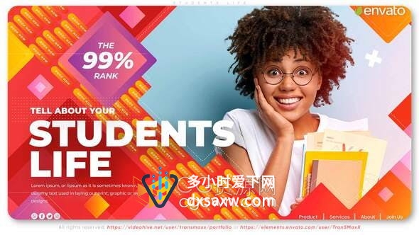 AE模板-学生校园生活培训教育学习在线公开课程宣传片