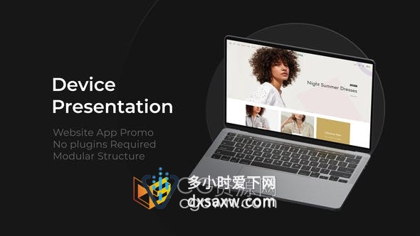AE模板-网站在不同设备演示宣传应用程序推广视频动画制作