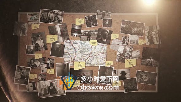 AE模板-电影犯罪相关人物连线案件介绍侦探宣传预告短片视频