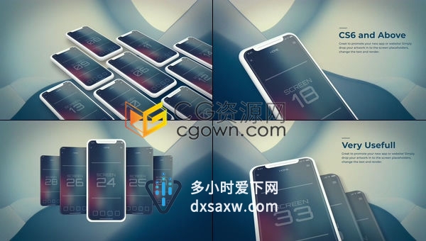 AE模板-手机APP移动应用程序演示用户界面体验宣传视频