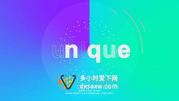 AE模板-渐变背景LOGO视频片头Gradient Logo Reveal