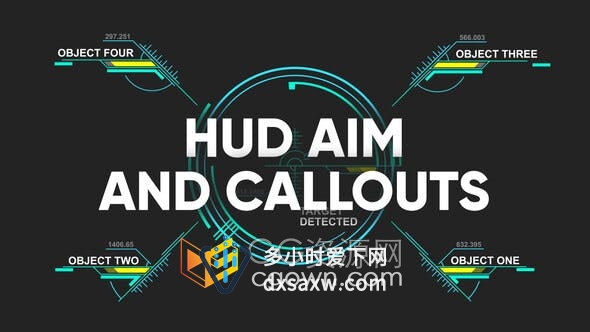 AE模板-HUD圈子可视化图表创意数据介绍视频字幕动画