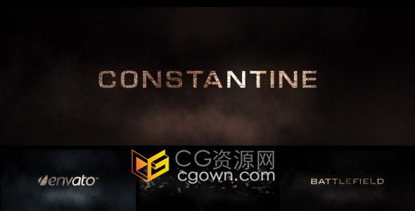 AE模板粉碎破碎片动画文字标题宣传介绍电影预告片头制作
