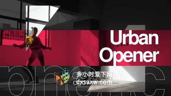 AE模板-动态城市风格模板介绍音乐跳舞时尚开场视频片头