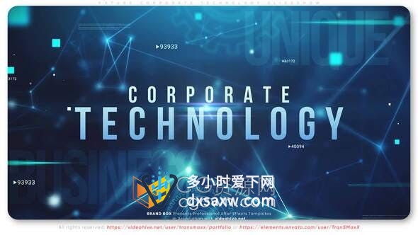 企业未来技术预告片商业论坛介绍宣传视频动画制作工程-AE模板