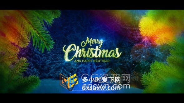 童话般美丽五彩光斑动画背景魔法粒子标题节日庆祝活动开场-AE模板