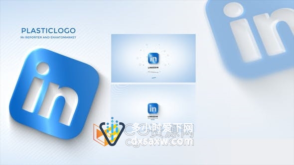 AE模板-3D LOGO翻转企业公司品牌标志动画片头