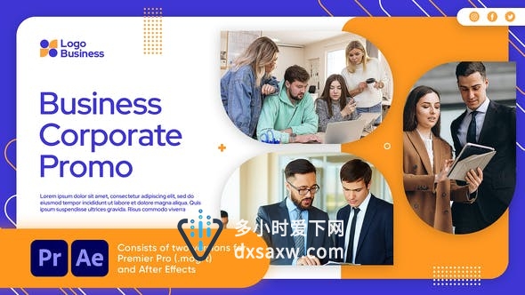 PR与AE模板-企业商业宣传片图文动画视频Business Corporate Promo