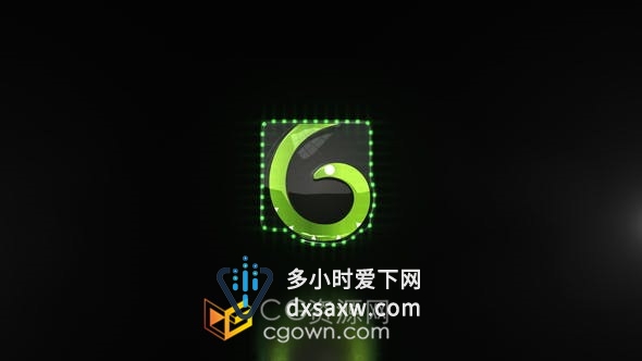 Glitchy Neon Logo闪闪发光霓虹灯RGB分割视频片头-AE模板