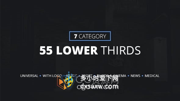 AE模板-55 Lower Thirds多种风格设计视频字幕条文字标题动画