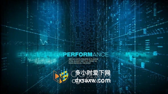 AE模板-抽象科幻数字世界高科技企业数据数字未来技术宣传片视频