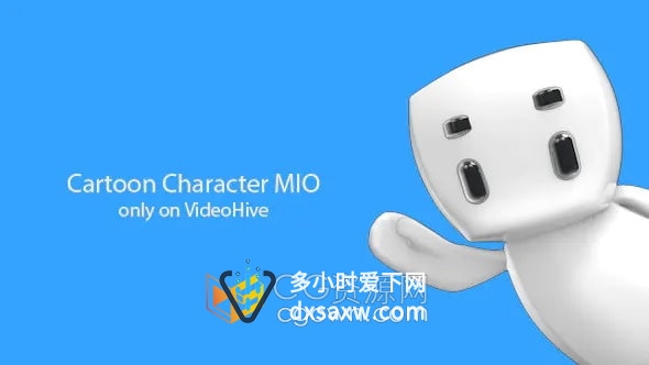 AE模板-可爱卡通角色MIO90个动画介绍宣传视频效果