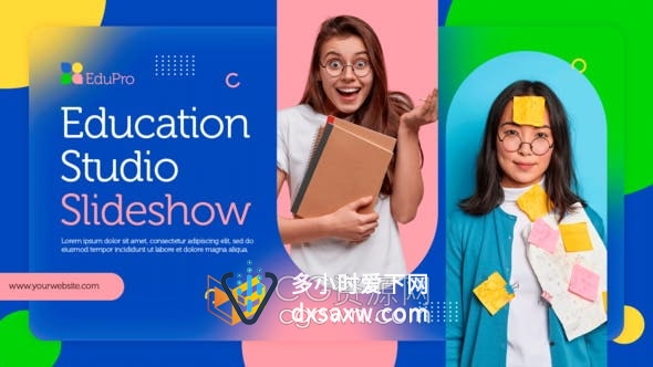 AE模板-通用开放在线课程儿童培训机构现代教育宣传片