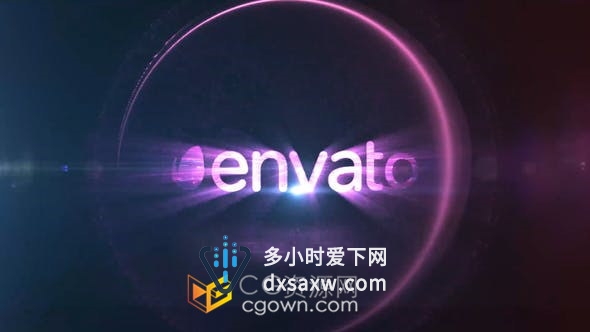 Particles Logo Reveal华丽粒子能量光线爆炸耀斑闪耀-AE模板
