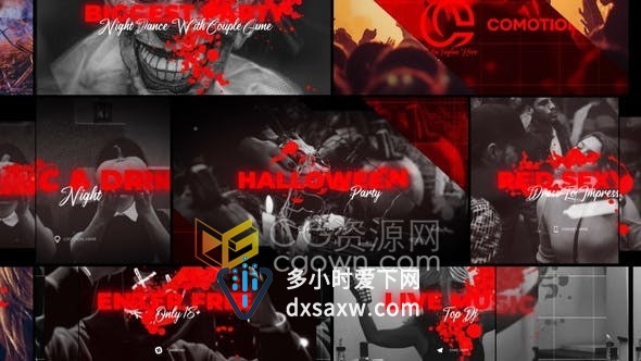 Halloween Party Promo万圣节派对宣传视频片头制作-AE模板
