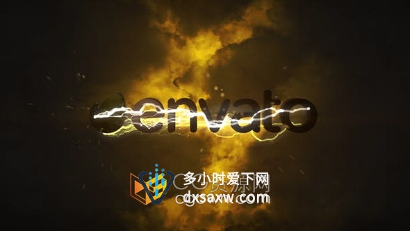 AE模板-雷暴云闪电震撼LOGO视频片头动画