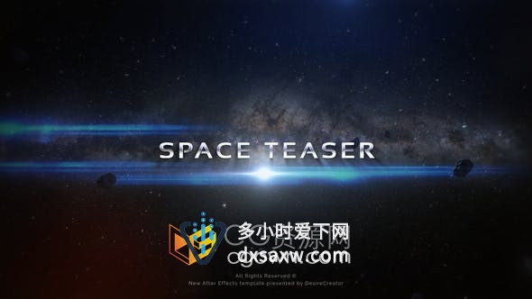 AE模板-太阳星系大气场景动画宣传介绍预告片视频Space Titles