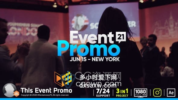 AE模板-活动会议研讨会企业家品牌商业视频网络峰会Event Promo