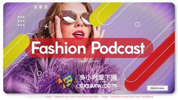 Fashion Podcast时尚品牌夏季大减价服装清仓甩卖大减价优惠广告视频-AE模板