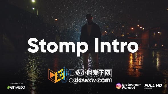 活力时尚开场现代节奏感社交媒体平台动态动画视频-AE模板