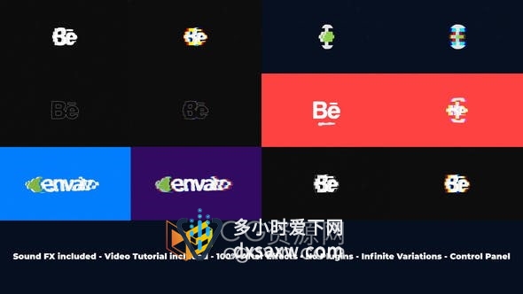 AE模板-制作3D故障Glith LOGO视频片头动画