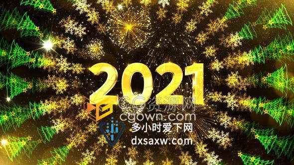 2021年新年倒计时1分钟倒数用于除夕节目庆祝活动颁奖典礼-AE模板