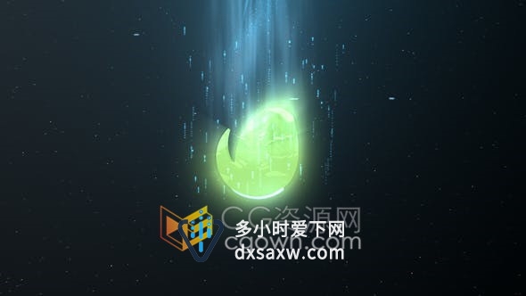 科技感大气能量条撞击演绎耀斑粒子标志动画媒体频道开场介绍片头-AE模板