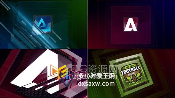通用电子竞技游戏数码视频过渡电子网络电视节目标志转场包装-AE模板