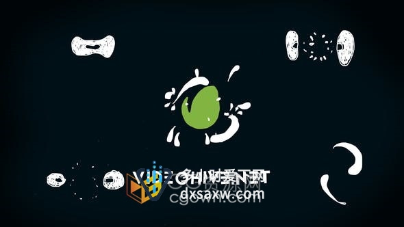 经典动画抖动手绘艺术创意FX变形图形动画LOGO视频片头-AE模板