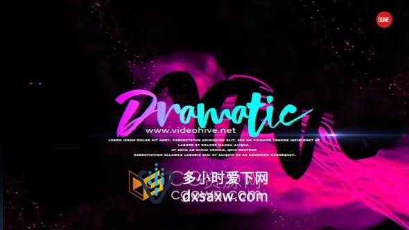 抽象海洋元素耀斑故障动画戏剧性电影开场视频片头制作-AE模板