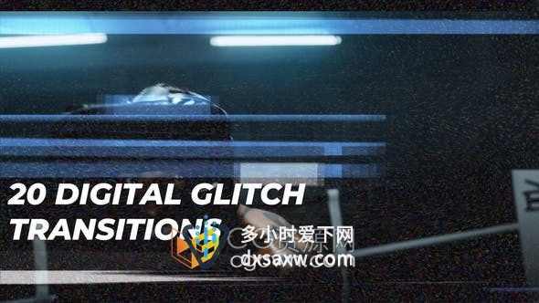 AE模板-20种数字信息故障视频转场特效Digital Glitch Transitions