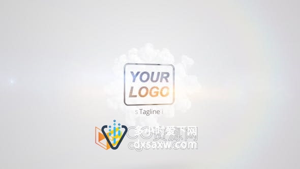 AE模板-4K超高清分辨率明亮光效烟雾特效LOGO动画视频