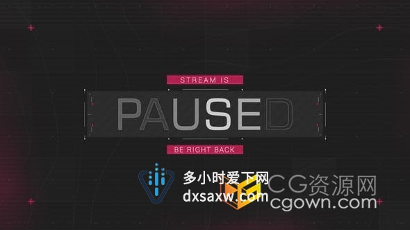 数字流媒体在线视频游戏技术标题框元素动画-AE模板
