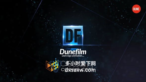 粒子线条特效动画演绎LOGO视频片头制作工程-AE模板