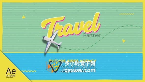 AE模板-旅行社旅游网合作伙伴城市游览宣传册视频片头