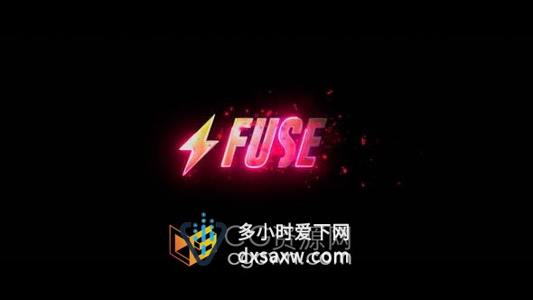 AE模板-Stylish Saber Logo霓虹灯快速能量标志动画视频片头