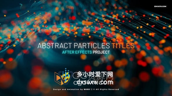 AE模板-抽象粒子线条动画大脑学分网络纤维流体介绍宣传片视频