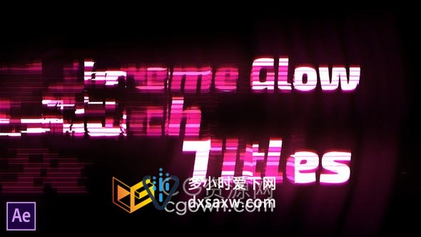 高科技明亮毛刺故障效果标题体育运动赛车音乐短视频-AE模板