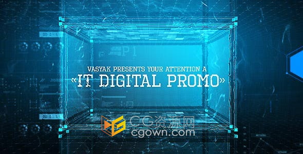 AE模板-3D畸变科幻屏幕通信公司计算机企业数字数据业务技术宣传片视频