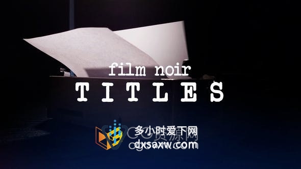 AE模板-犯罪纪录片电影片名介绍预告视频Film Noir Titles